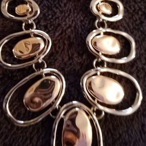 Gold silver necklace set